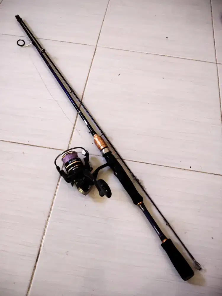 Joran carbon solid 1.80mtr+Reel Besi 1000 PE