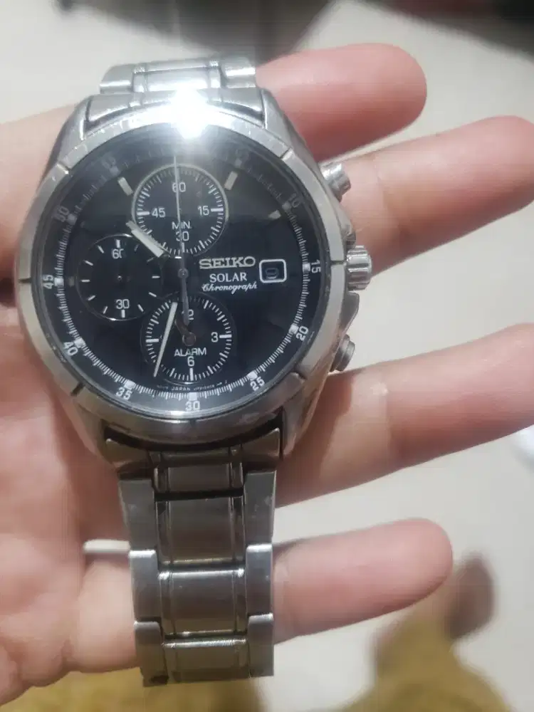Jam tangan seiko ori SSC005P1 alarm chronograph
