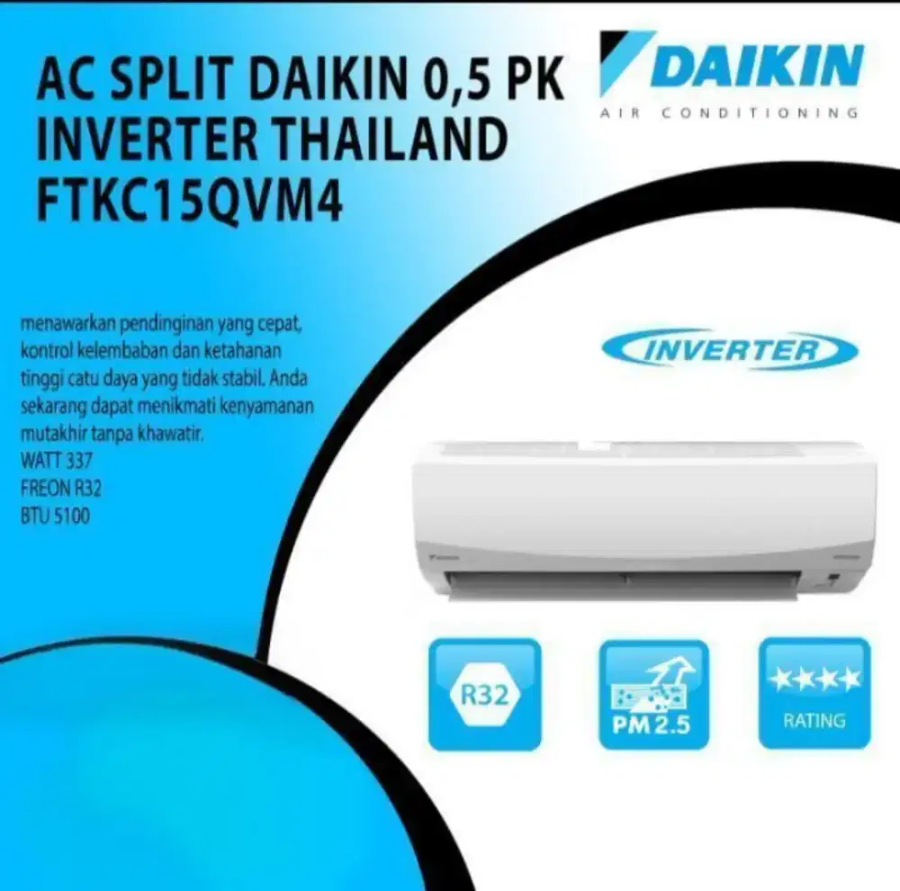 AC DAIKIN 1/2 PK Inverter