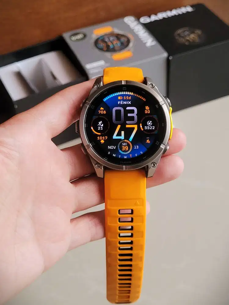 GARMIN FENIX 8 Titanium Sapphire 47mm Amoled Garansi Resmi Second Bdg
