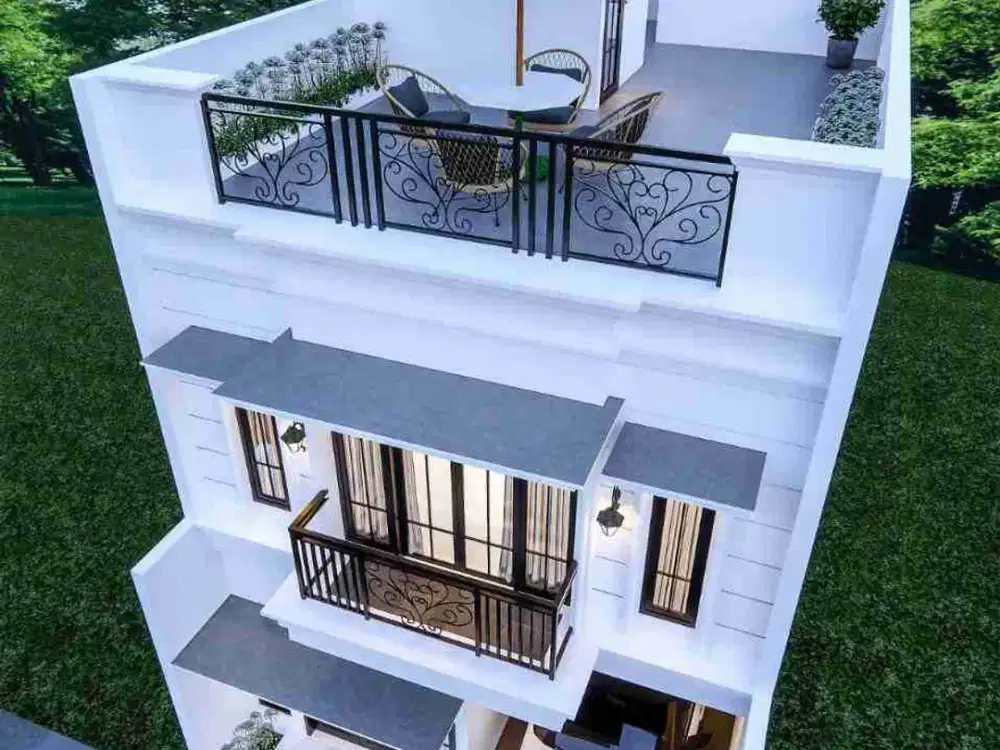 Rumah cluster di Jagakarsa kota Jakarta 2 lantai+rooftop KPR akses mudah ke tol, stasiun KRL pusat fasilitas umum strategis tol lingkar luar dan dalam stasiun Tanjung Barat dan pasar Minggu Jakarta Selatan