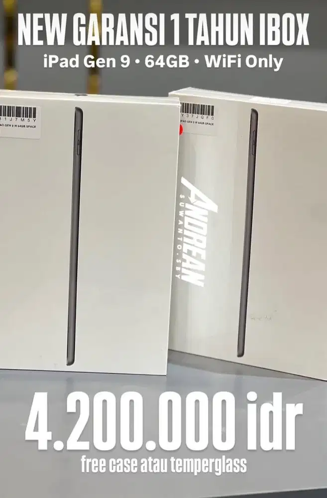 new ipad gen 9 64gb wifi only resmi ibox