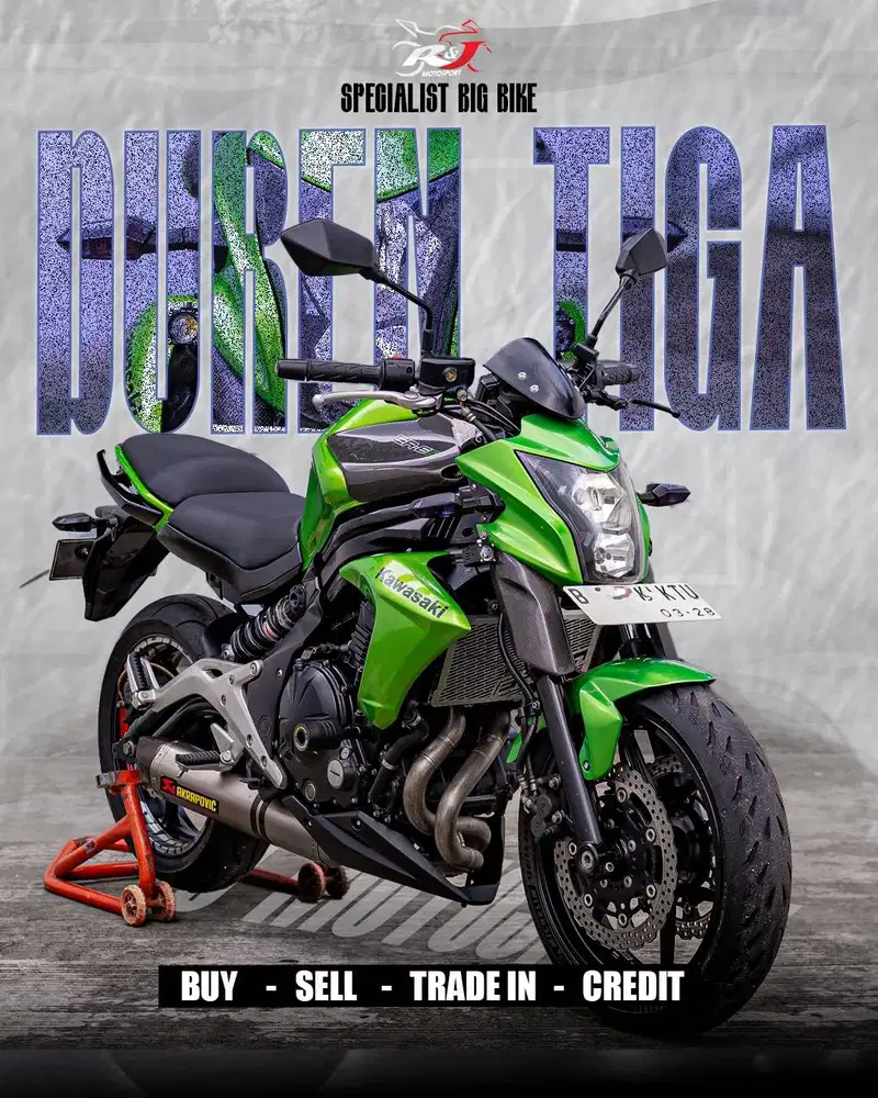 Kawasaki ER6N ER6 Ninja 650 Knalpot Akrapovic Nik 2011 Km 29.000an