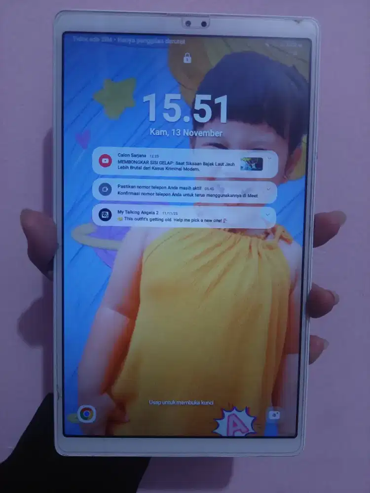 Samsung Galaxy Tab A7 Lite no minus jarang dipake ada bonus softcase