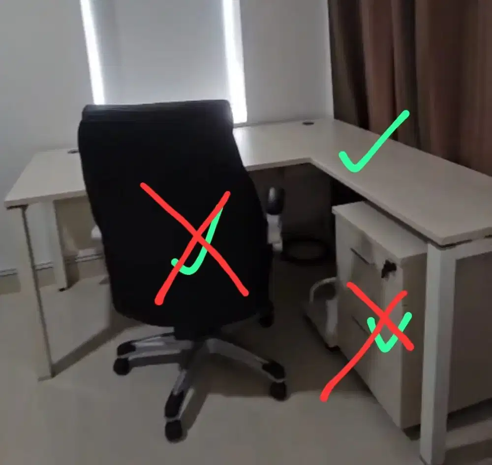 Dibuka meja komputer uk L dan meja belajar