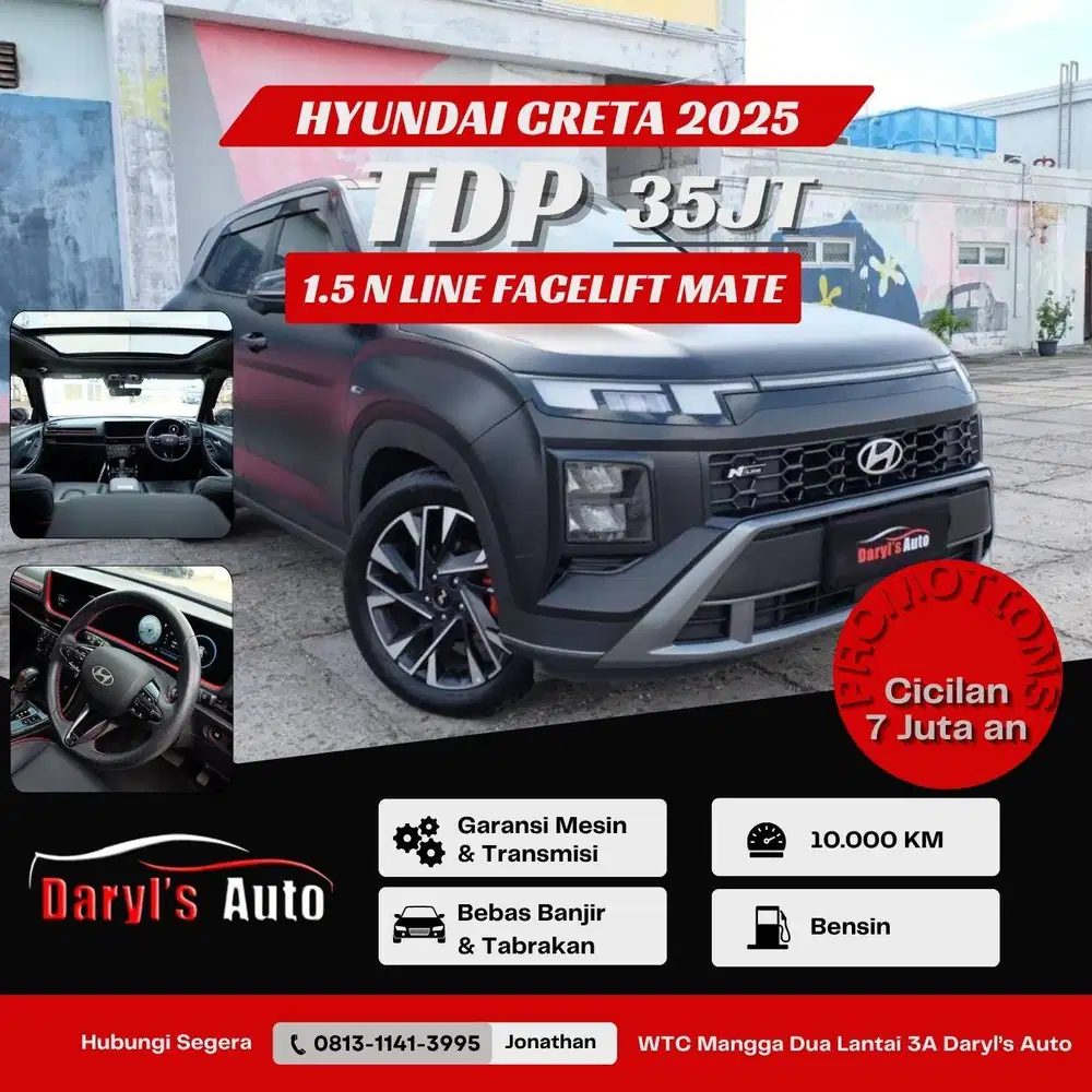 DP 25 Juta Hyundai Creta NLine 2025 Facelift Matte