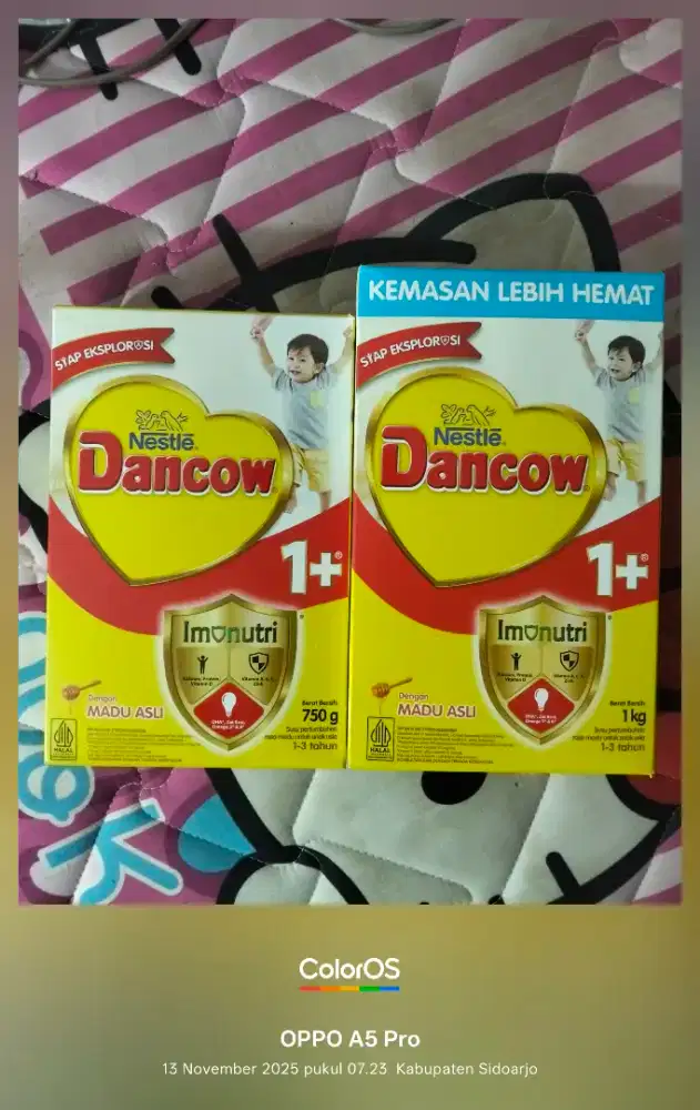 Dancow 1+ 1kg dan 750gr madu
