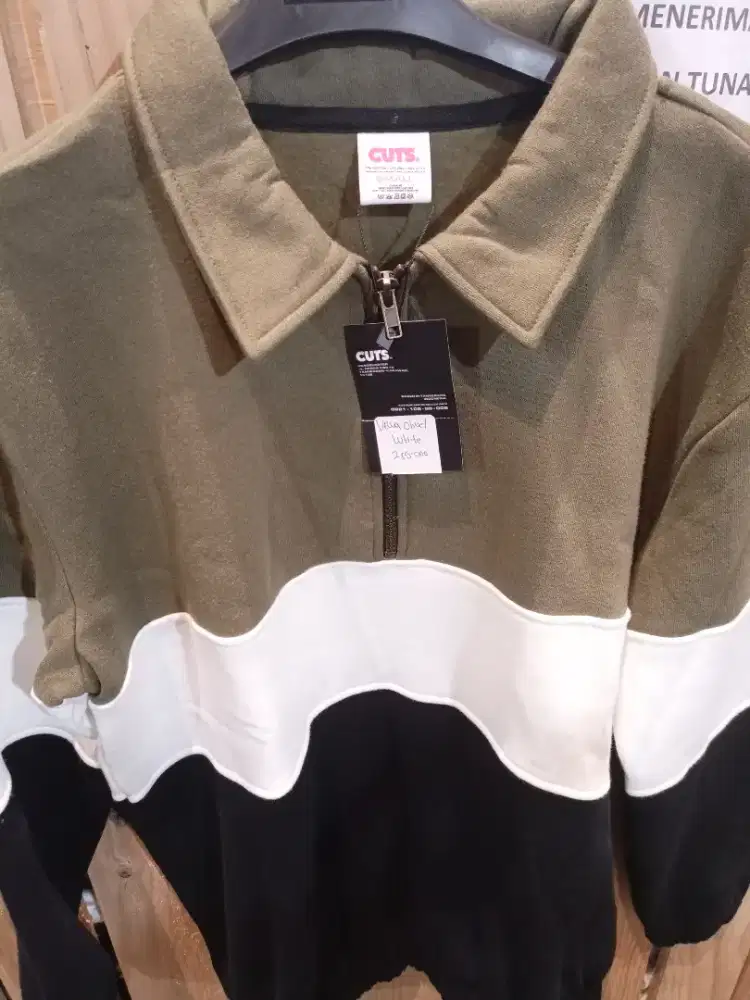 Jacket Vella Olive/White