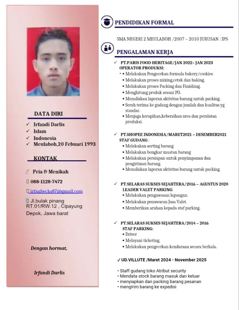 Mencari pekerjaan apa saja