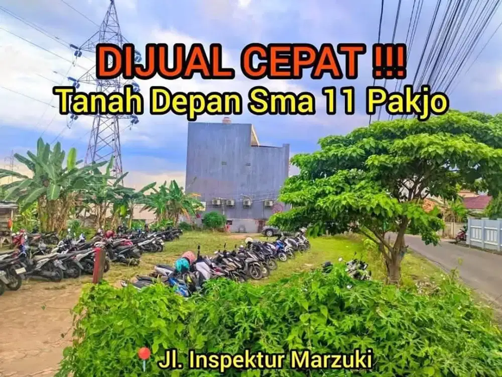Tanah Pinggir Jalan Pakjo Depan SMA 11 Palembang
