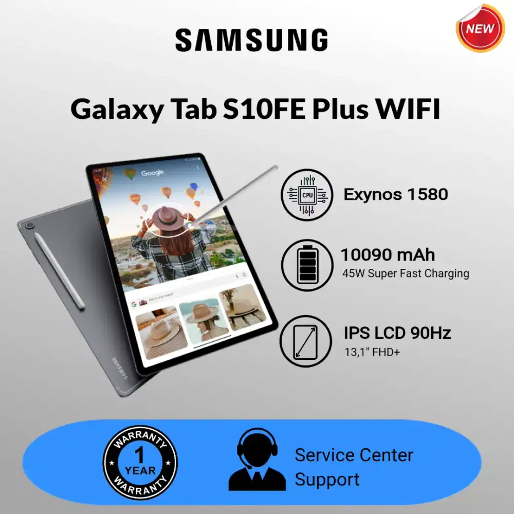 Samsung Galaxy Tab S10FE Plus wifi resmi 1th free buds core