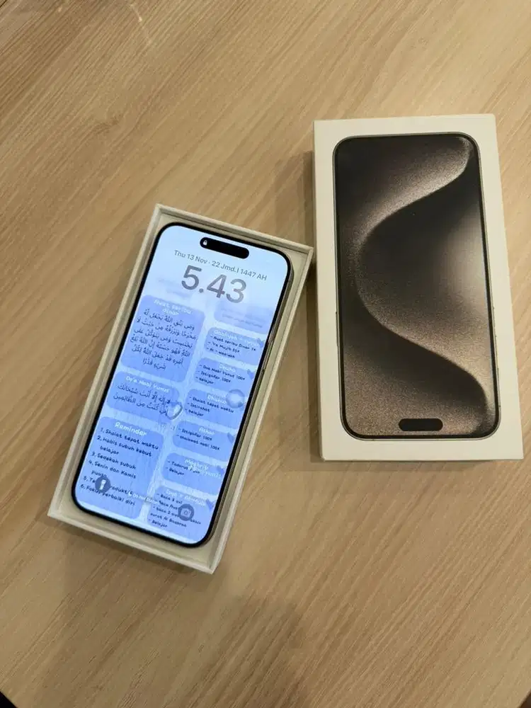 Iphone 15 promax natural titanium 256gb