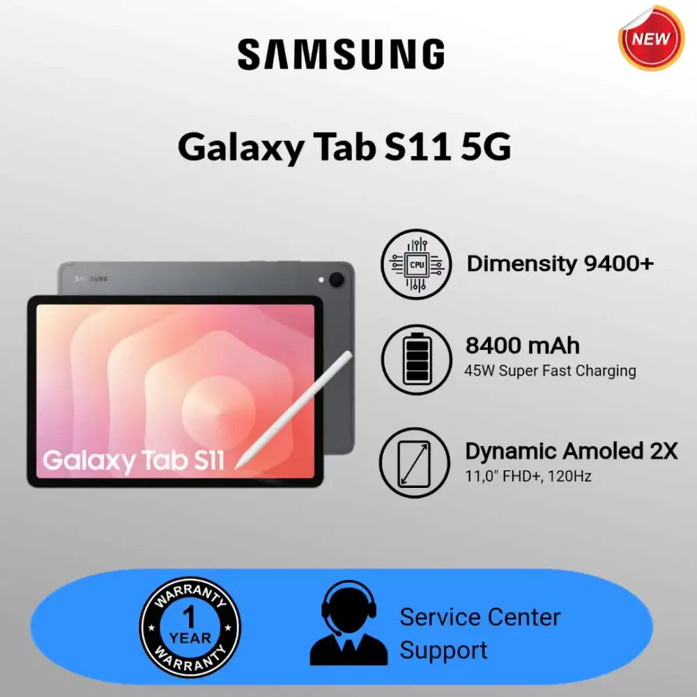 Samsung Galaxy Tab S11 5G resmi 1th free keyboard