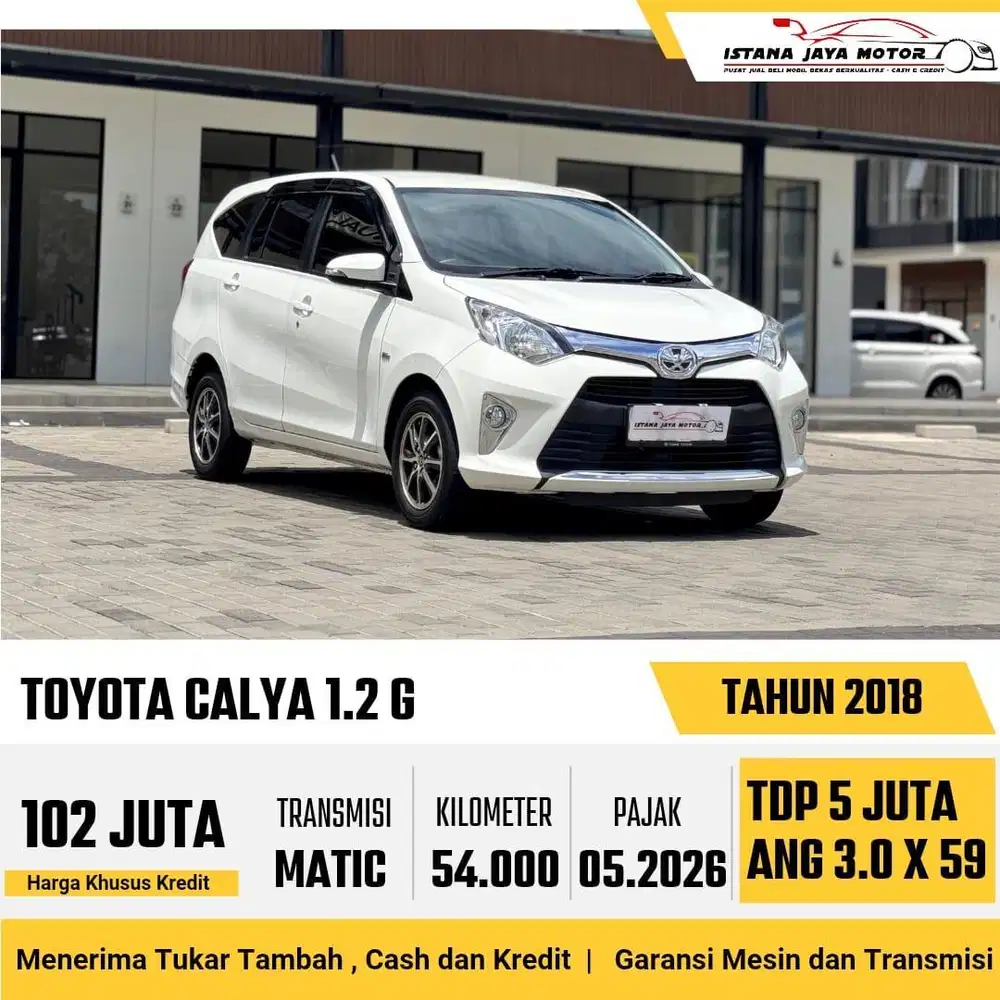 LOW KM Toyota Calya 1.2 G AT 2018 Putih
