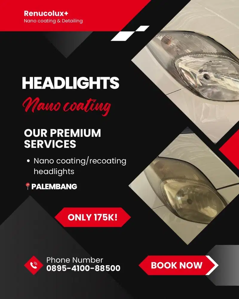 Renucolux+ nano coating poles kaca mika headlamp mobil palembang