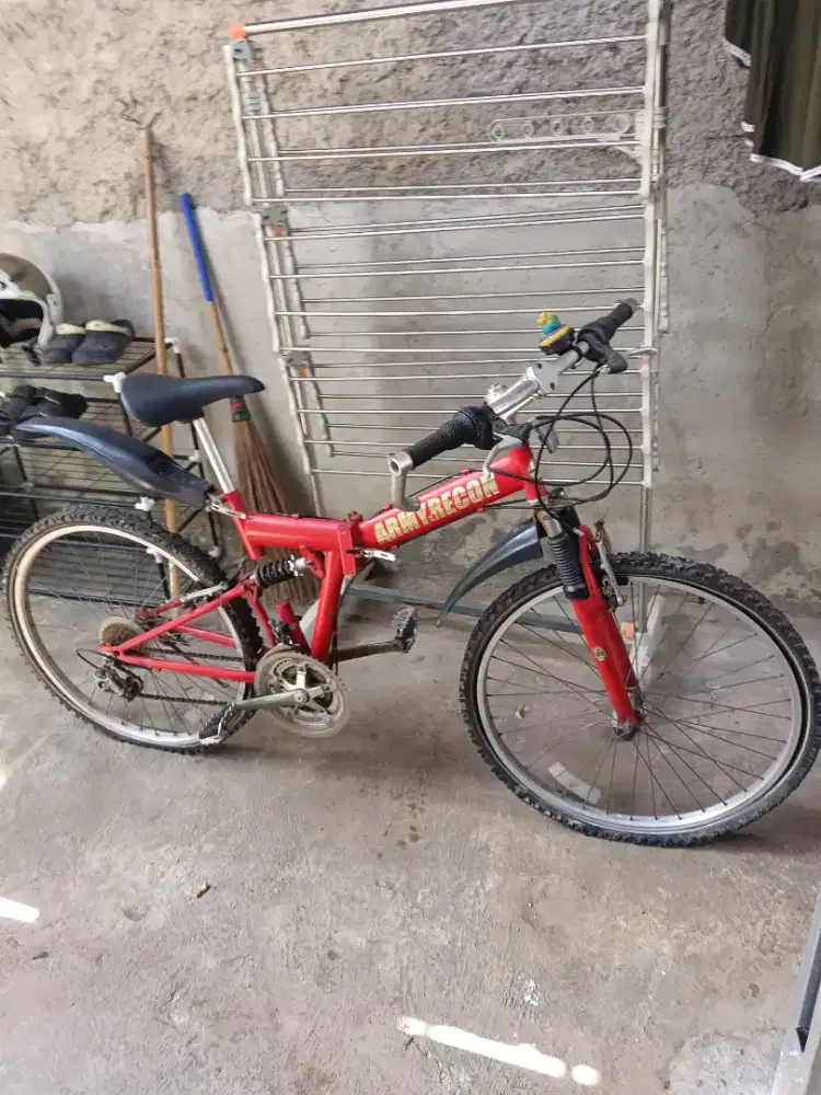 Sepeda lipat army recont ukuran 26 minus ban ancur