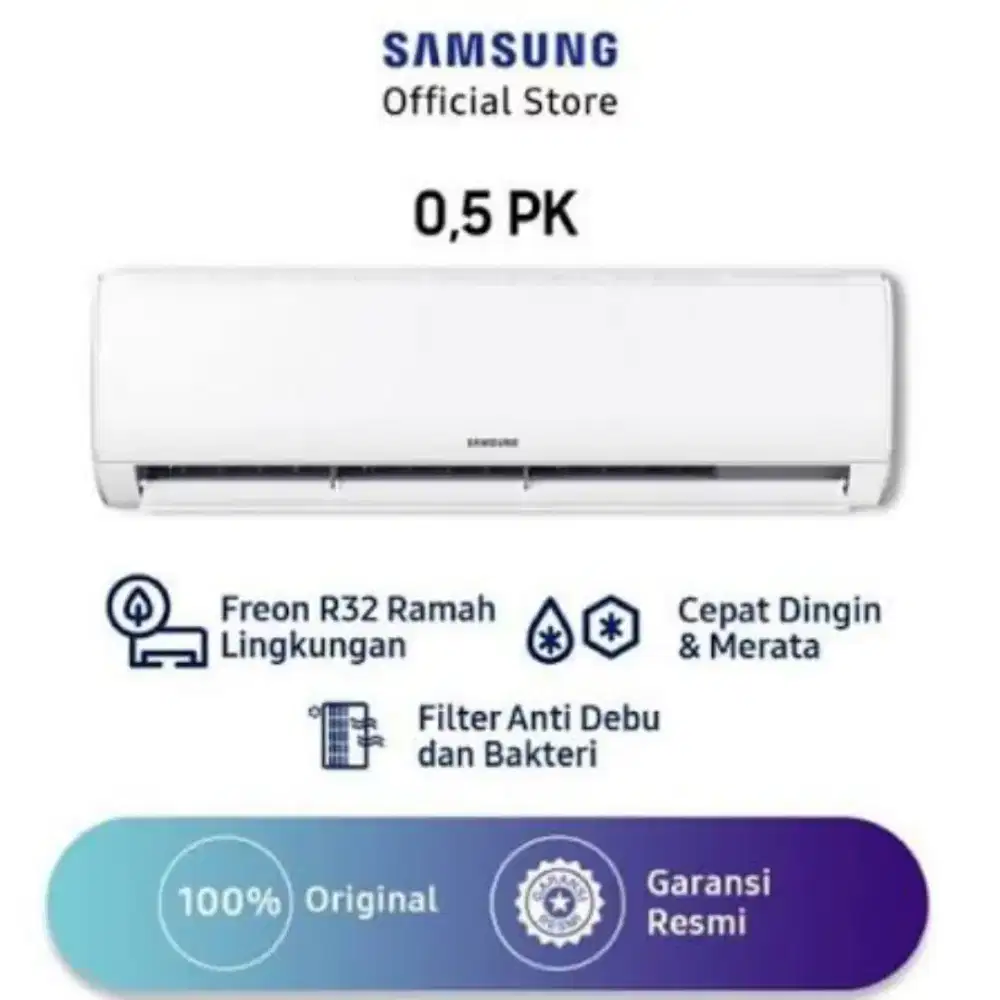 AC SAMSUNG 1/2 PK 350 WATT LOW - AR 05 BGH QASIN FREE BRACKET