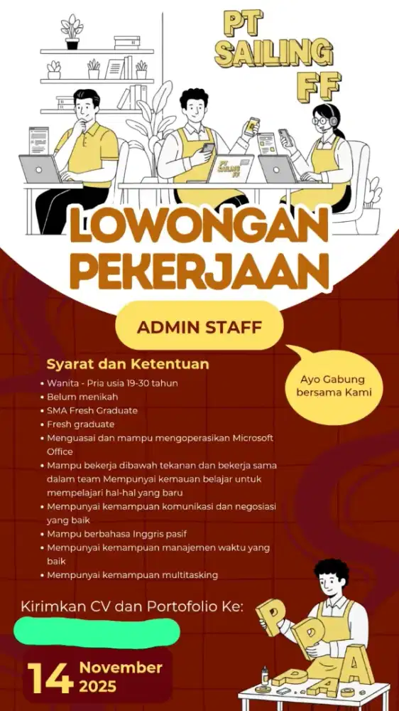 Staff Admin - Advertising dan Reklame