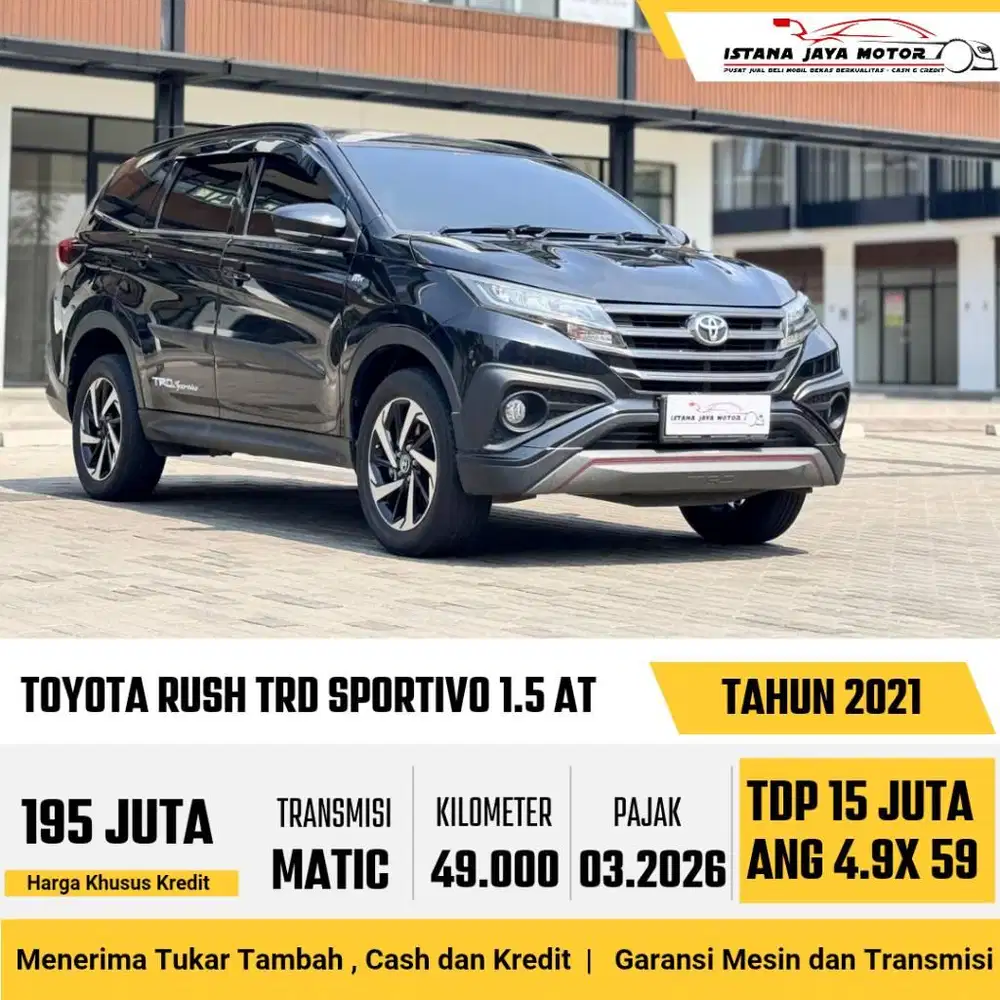 TOYOTA RUSH 1.5 TRD SPORTIVO MATIC 2021 HITAM