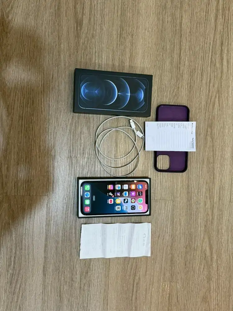 Iphone 12 pro max 128gb, fullset, pacific blue