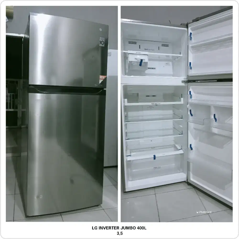 KULKAS 2 PINTU JUMBO LG INVERTER 400L