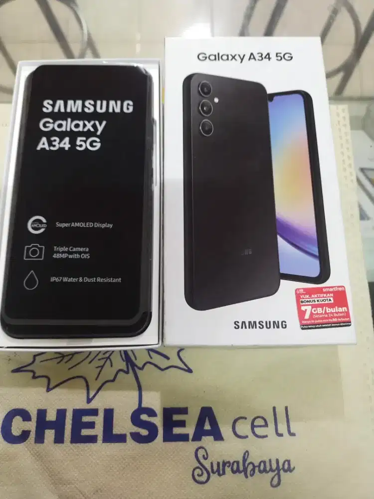 Murah hp Samsung A34 5G 8/256 LKP grs resmi mulus, bs TT
