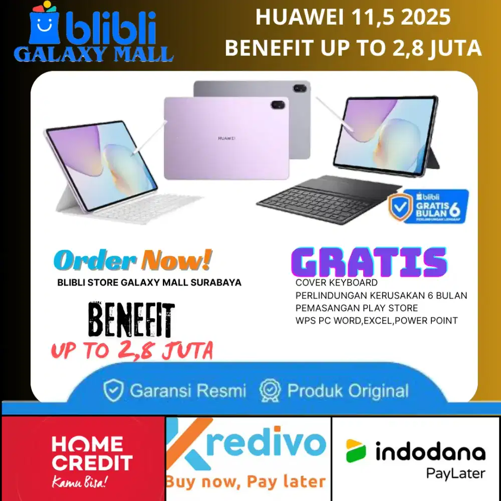 Promo Tablet Huawei 11,5 2025 Dapat Benefit 2,8 Juta