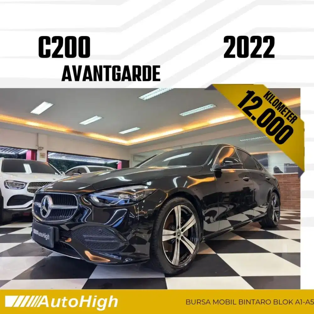 DP10% [Km12.000] C200 Avantgarde 2022 Black Reg 2024 #AUTOHIGH