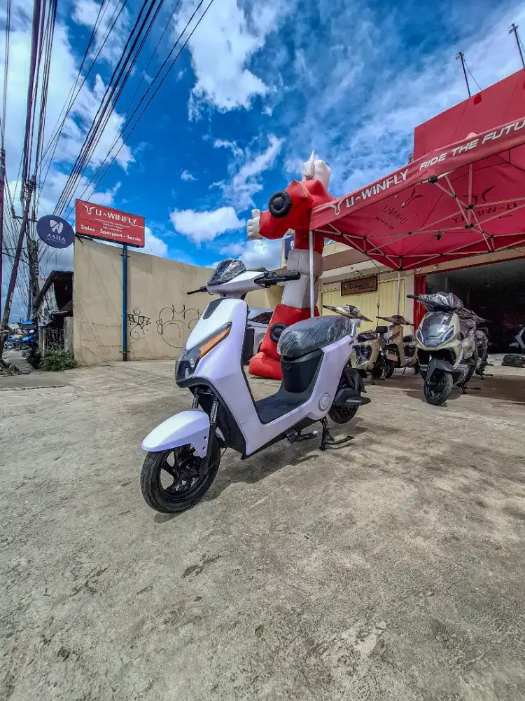 Uwinfly Sepeda Listrik D75 Ungu warna baru keren cocok buat anak