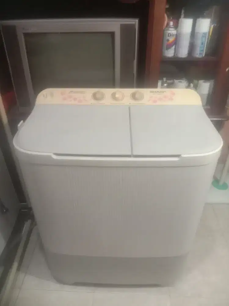 Mesin cuci Sharp 9kg type ES-T90MW normal, Bekasi Utara.