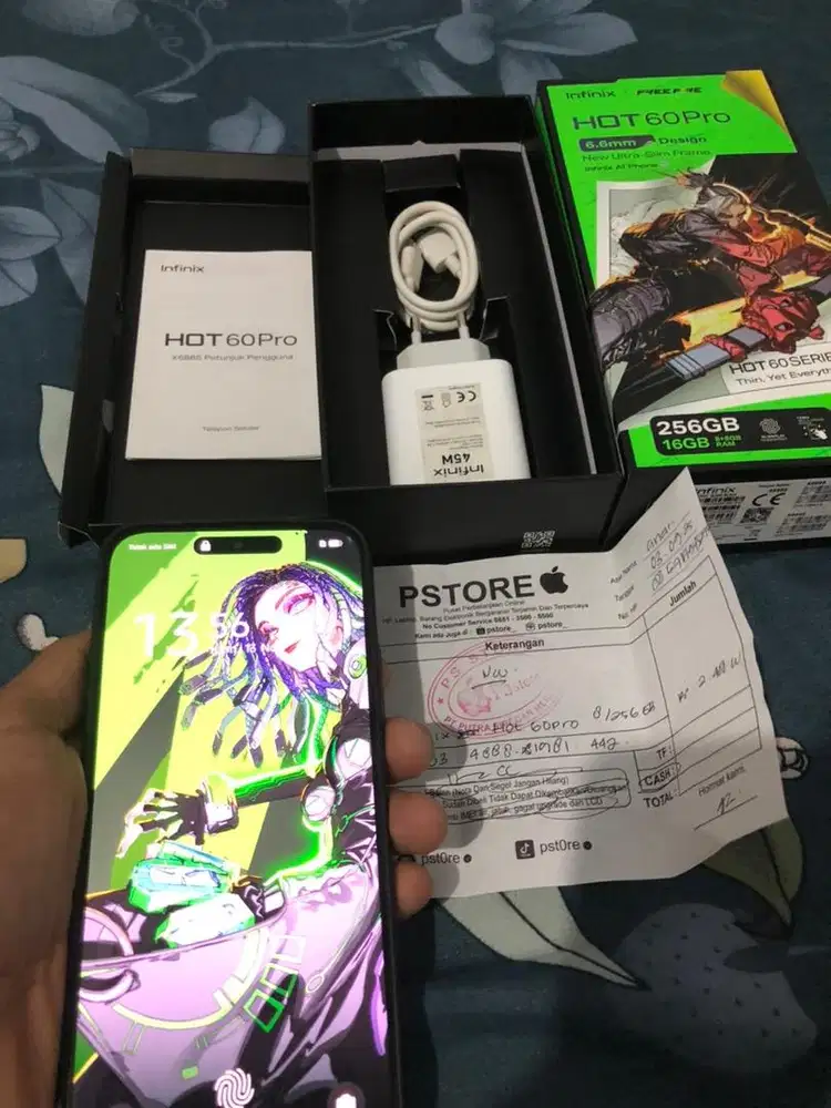 INFINIX HOT 60 pro 8+8/256 FULLSET FULLORI