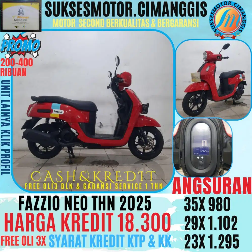 FAZZIO NEO CASHBACK UPTO 700 RIBUAN FREE OLI 3BLN