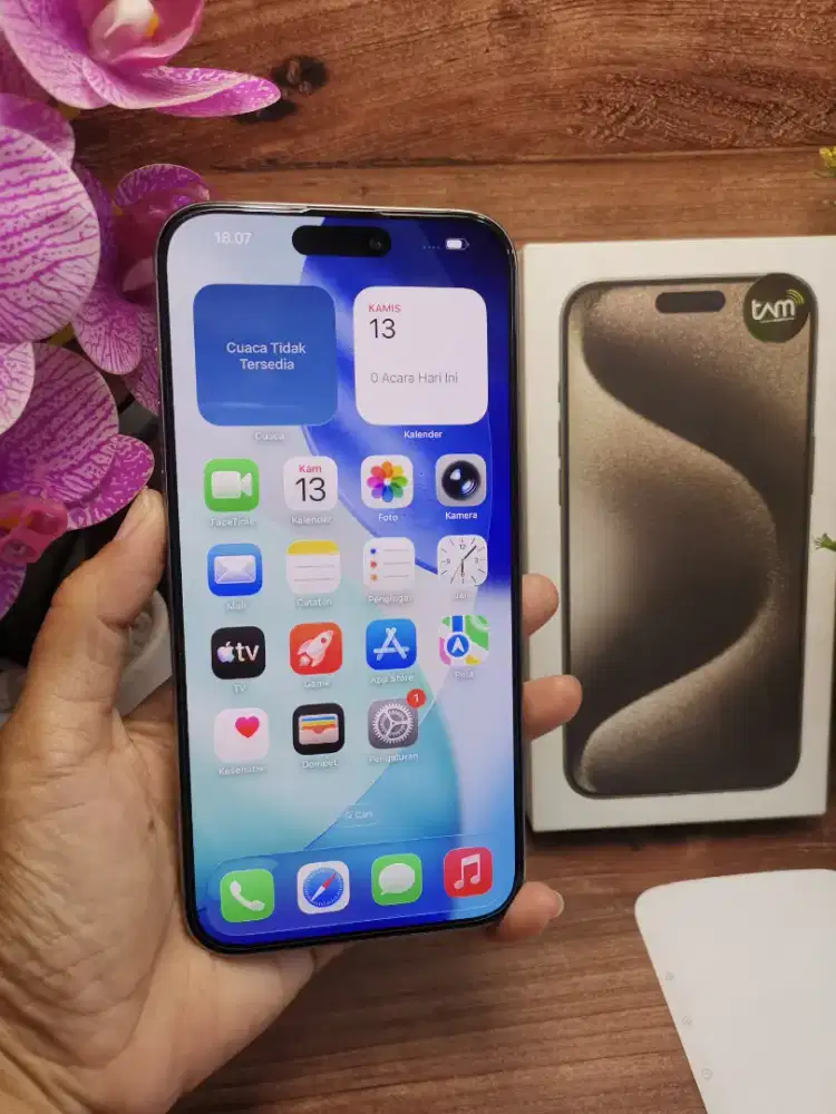 iPhone 15 promax 256gb
iBox
Natural
Batery health 88% 
Kondisi 99%
