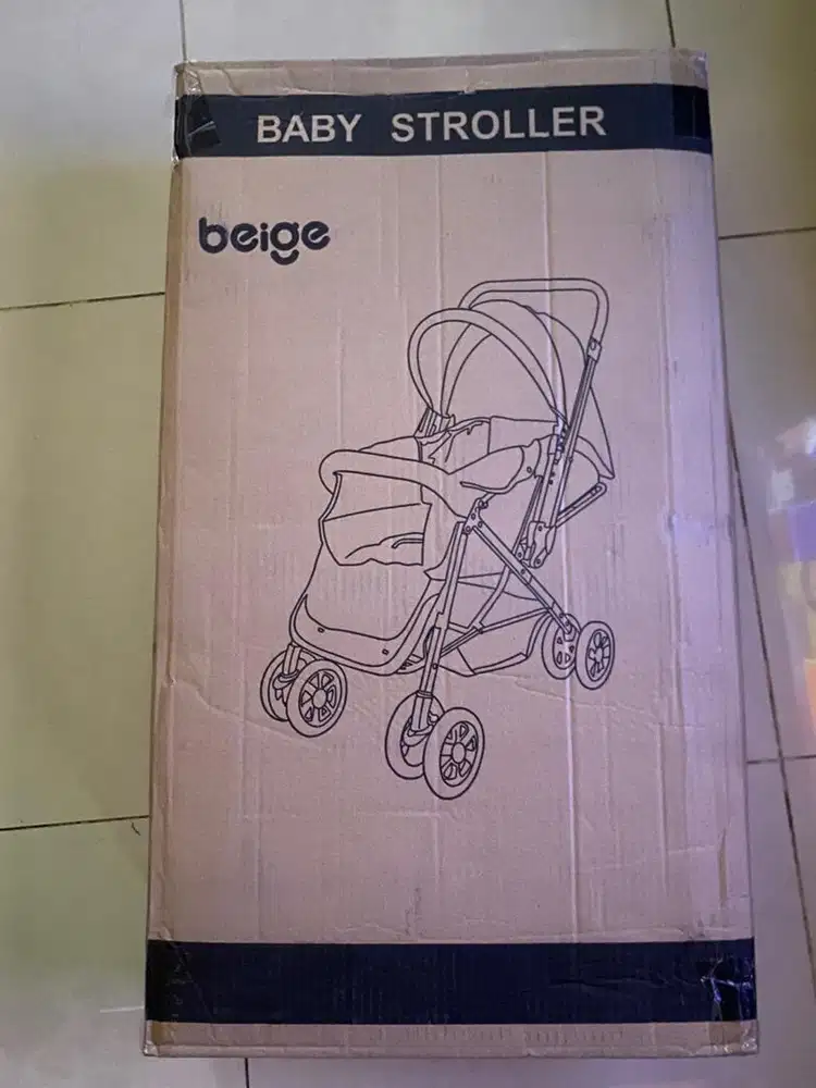 beige stroller bayi