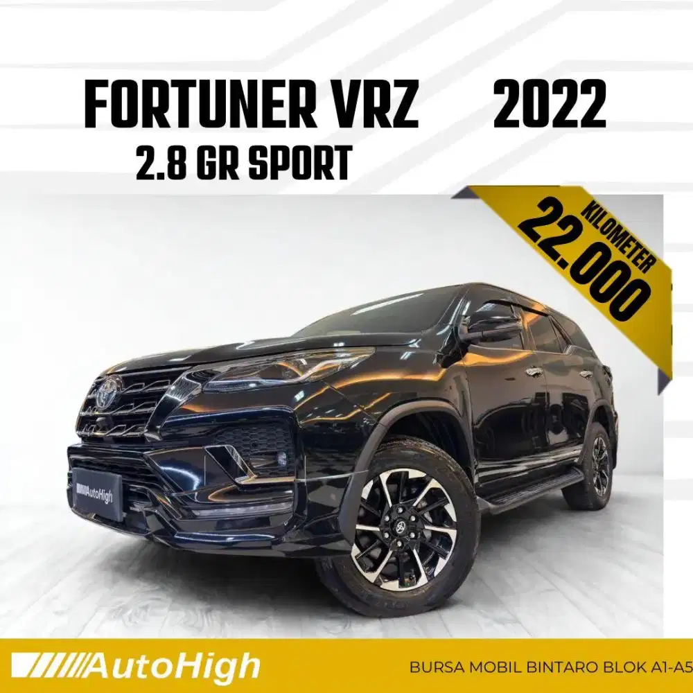 DP10% [Km12.000] Fortuner GR 2022 Black / TRD Reg 2023 #AUTOHIGH