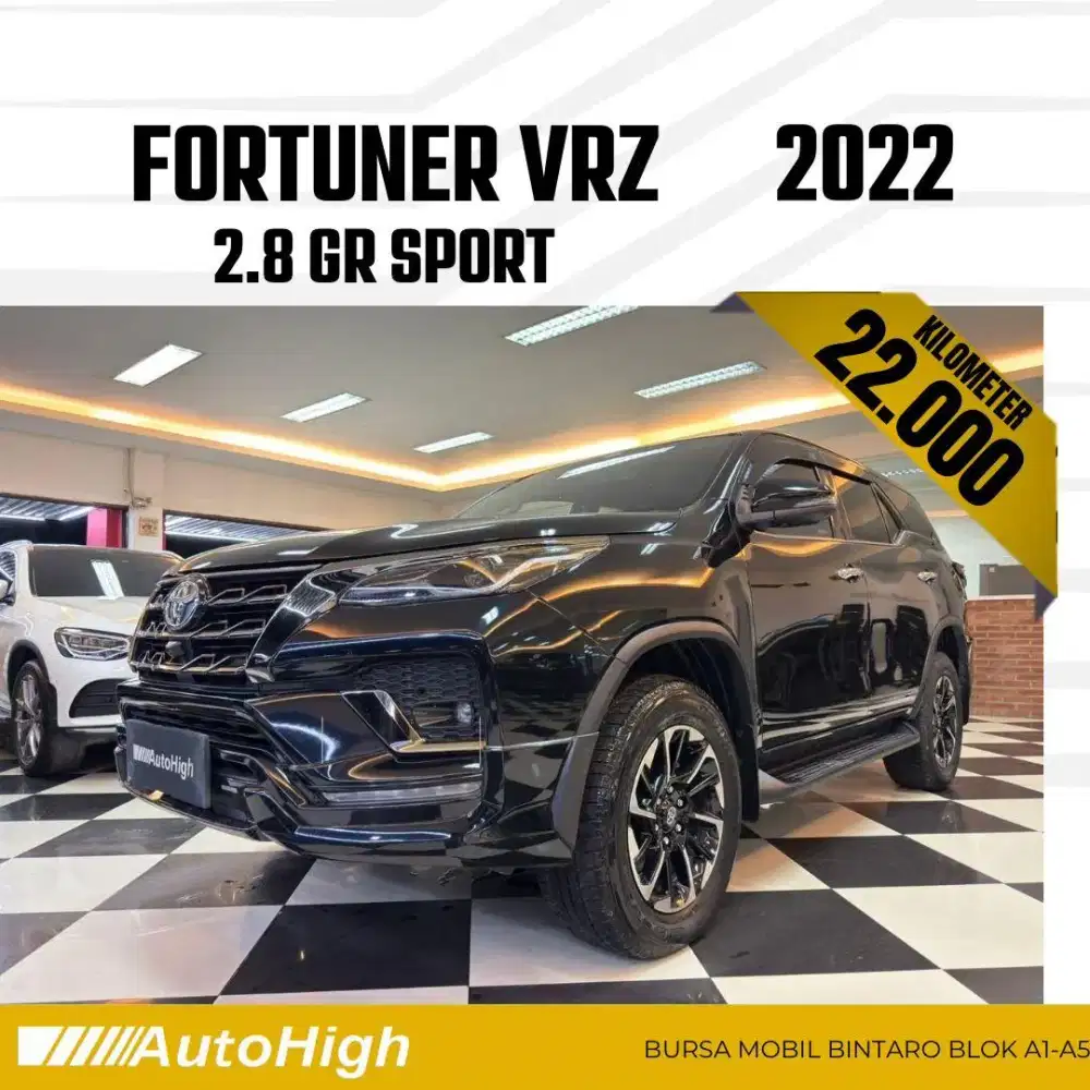 DP10% [Km22.000] Fortuner GR 2022 Black / TRD Reg 2021 #AUTOHIGH