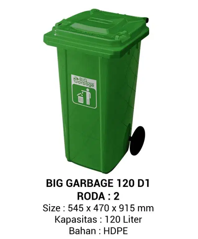 Tempat Sampah 120 Liter Pakai Roda Tong sampah Besar Napolly LXD 120