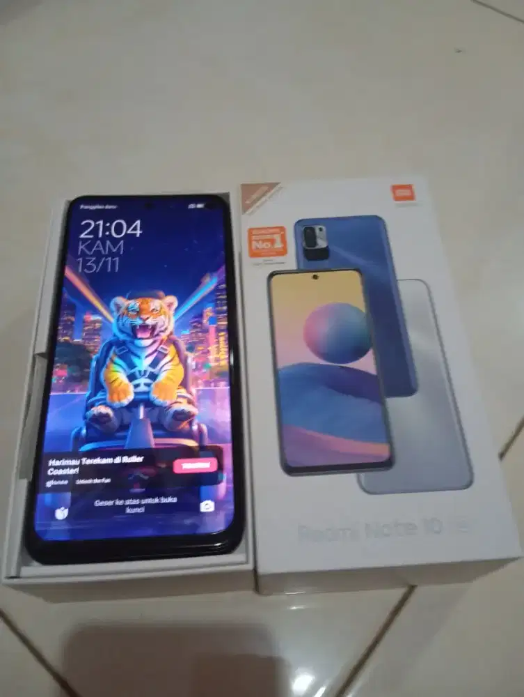 REDMI NOTE 10 5G NFC RAM 4+4/128.. MULUS LIKE NEW FULLSET
