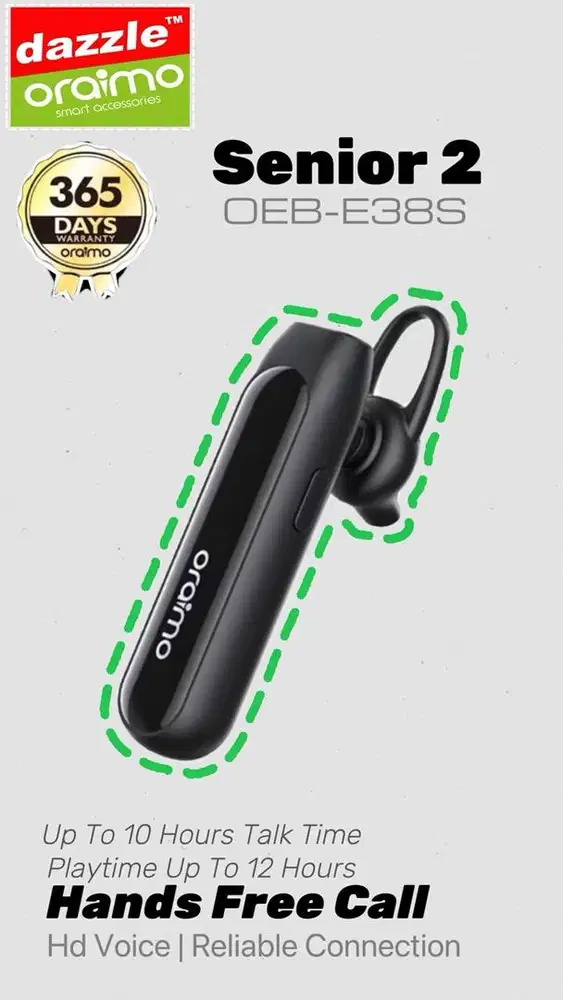 Headset Bluetooth Single Oraimo OEB-E38S