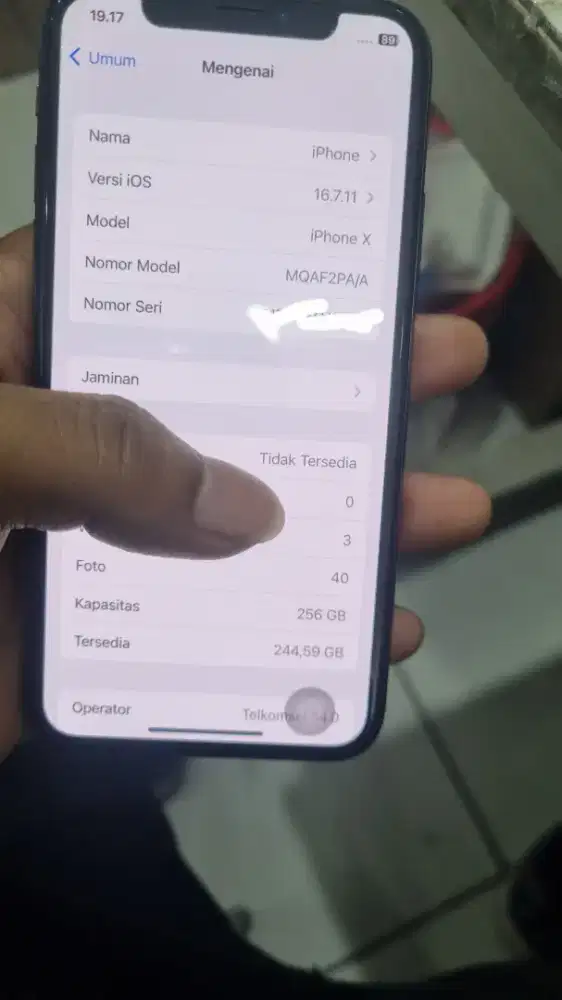Iphone x 256 GB ibox mulus bh 100