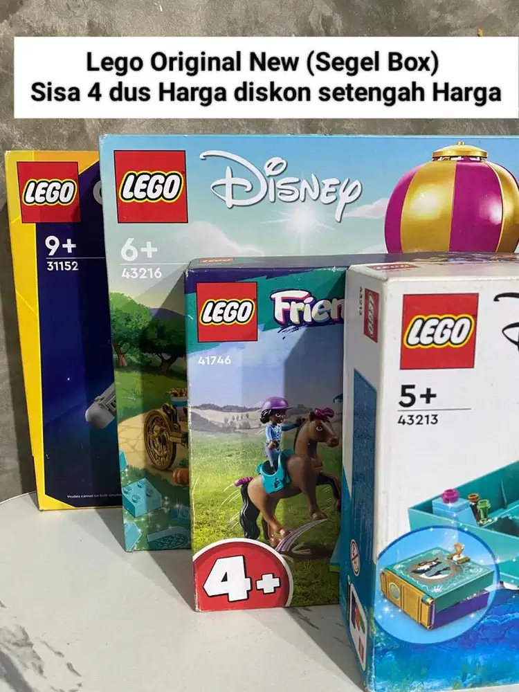 Lego original new segel box sisa 4 dus jual mirah
