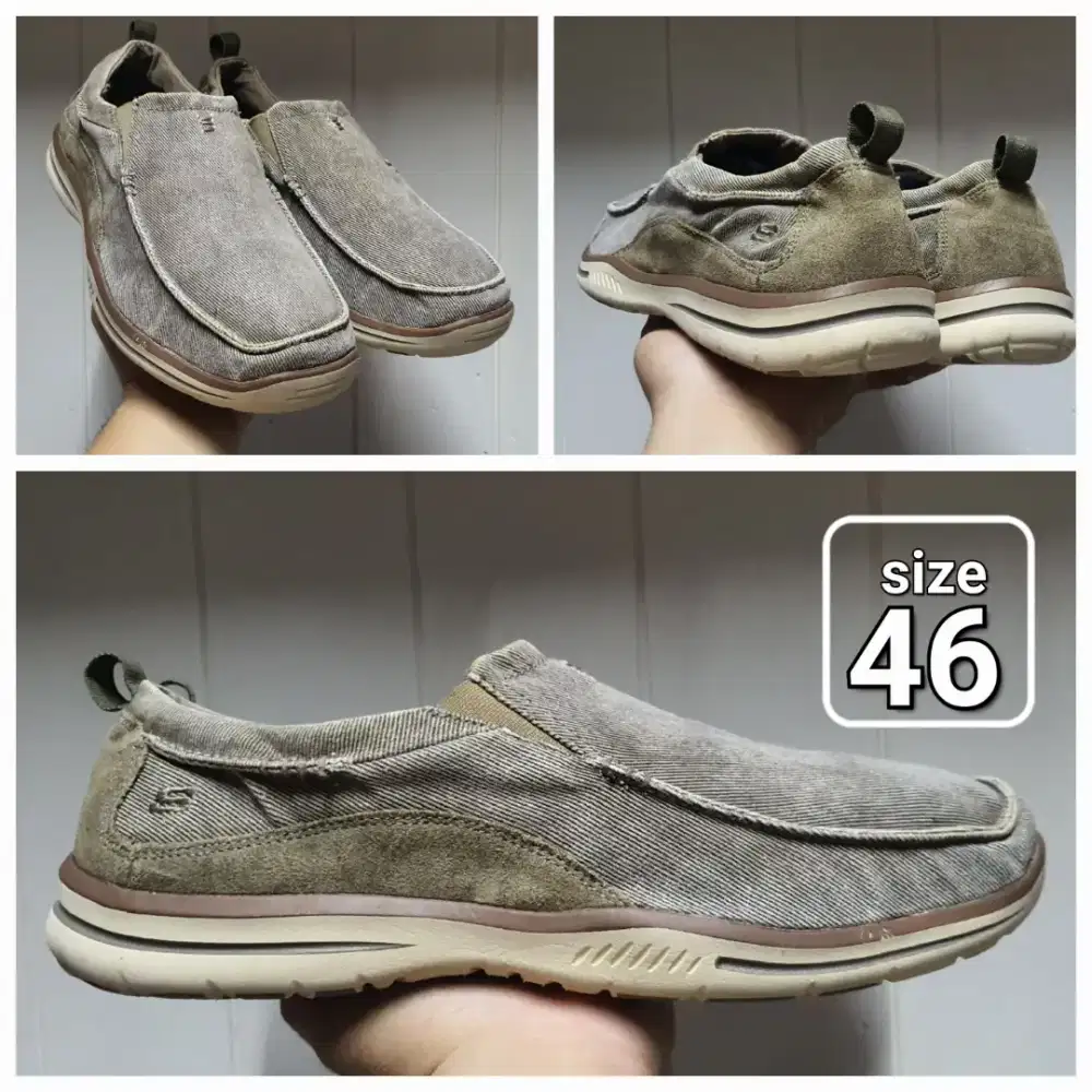 Sepatu Casual Low Slipon Skechers Kanvas size 46 Second ori shoes