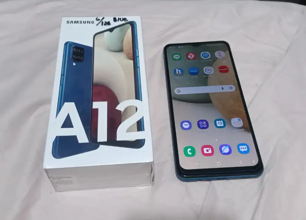 Samsung A12 ram6/128 mulus lengkap dos buku nota pembelian