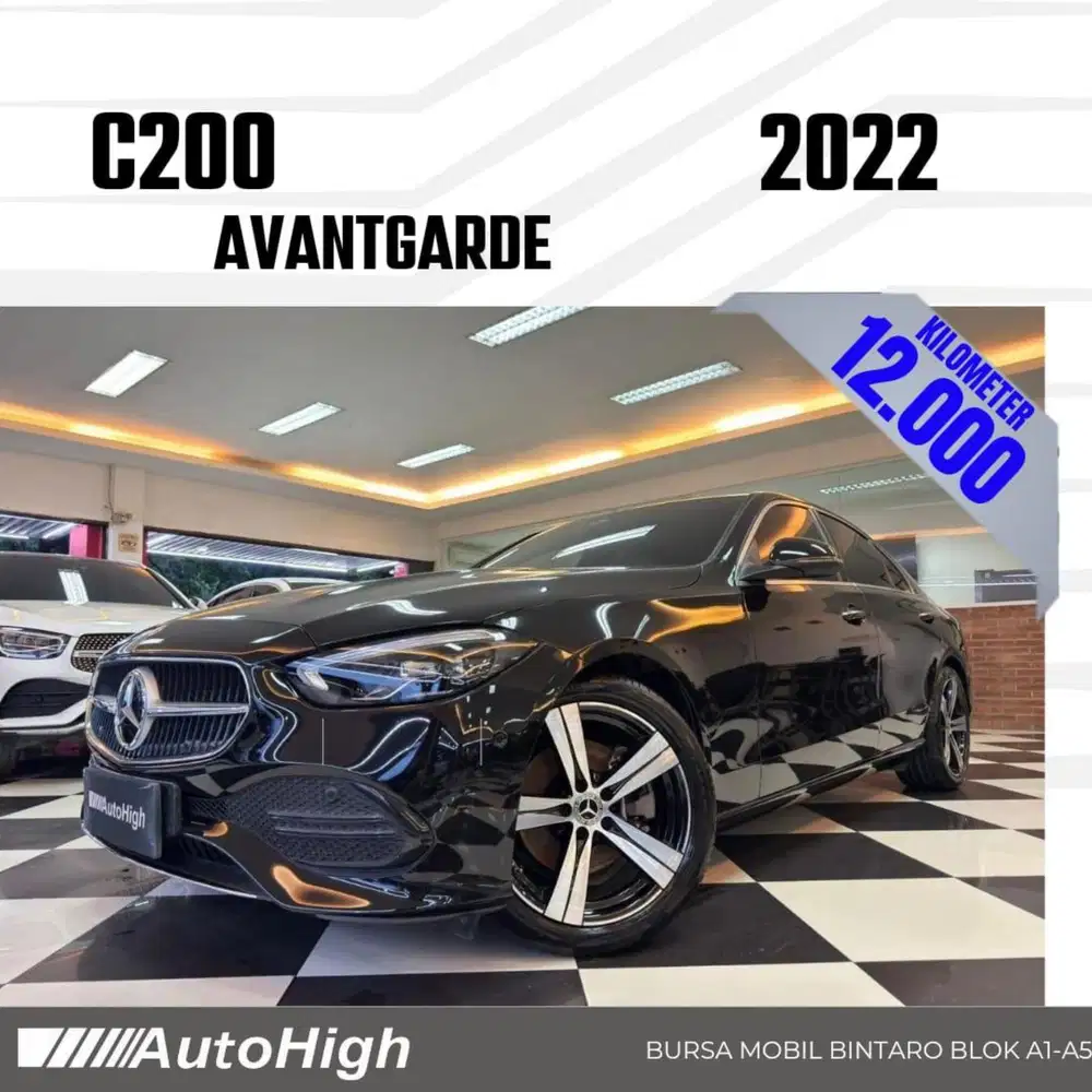 DP10% [Km12.000] C200 Avantgarde 2022 Black Reg 2023 #AUTOHIGH
