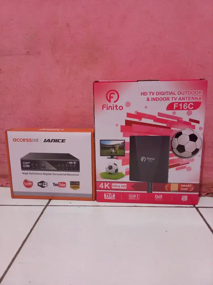 SETBOX TV + ANTENA TV DIGITAL SMART CHIP BARU