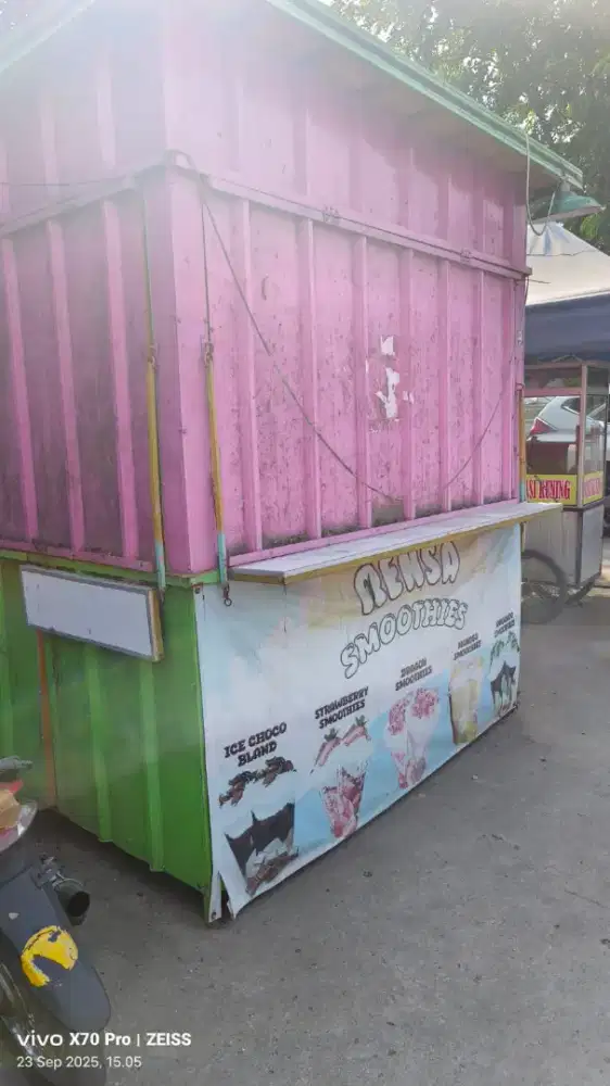 di jual booth container ukuran 1,5x2 dan lapak