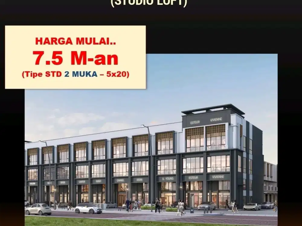 Ruko premium Studio Loft Pasadena Gading Serpong 3,5 Lantai Ada Mezzanine lokasi terbaik & best service!