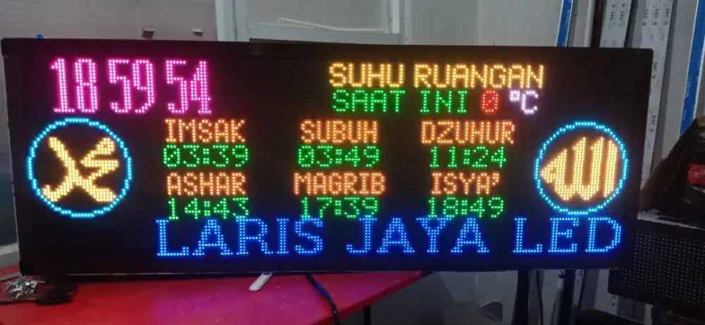 RUNNING Text JADWAL Sholat MASJID Murah
