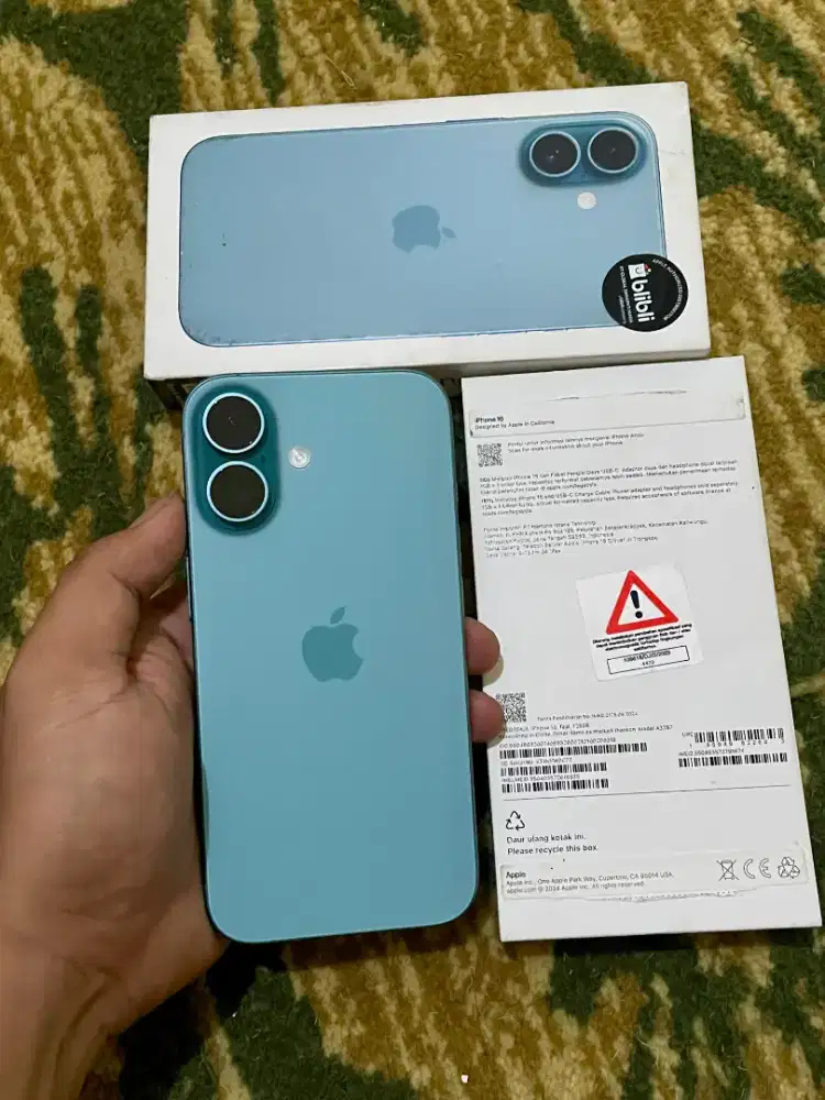 iPhone 16 128 iBox Like New BH 100% fullset mulus