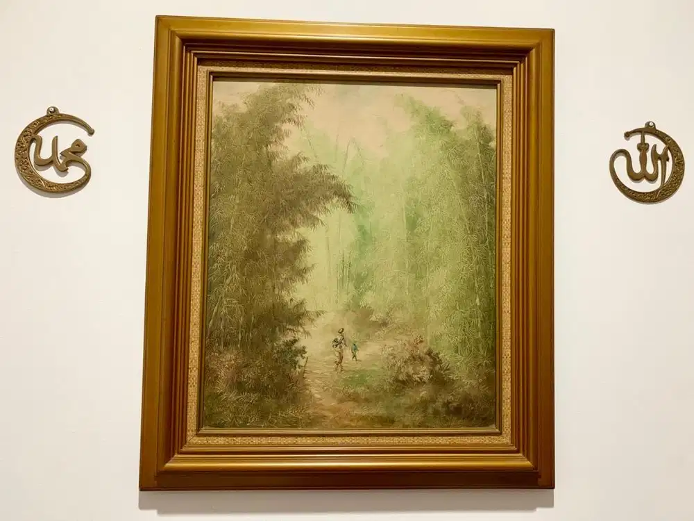 Lukisan Kanvas oil Hutan Bambu